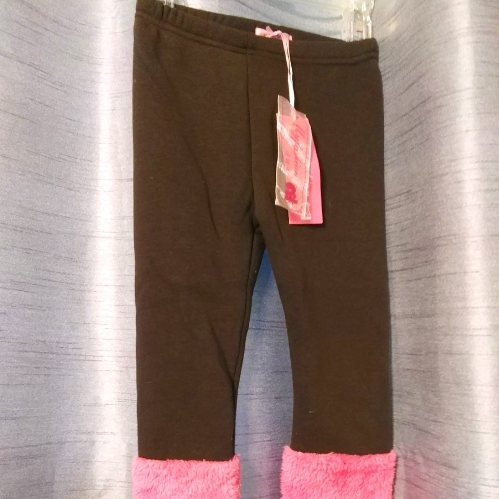 NWT My Fashion Girls Faux Trim Pants